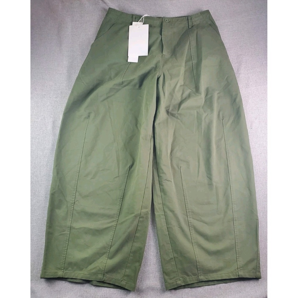 A Action A Days High Waist Ballon Pants Womens Large Olive Green